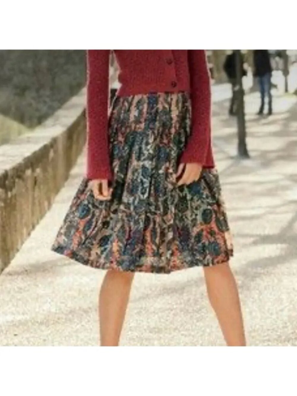 Peruvian Connection Hilldale Pleated Fully Lined Skirt, Size 10